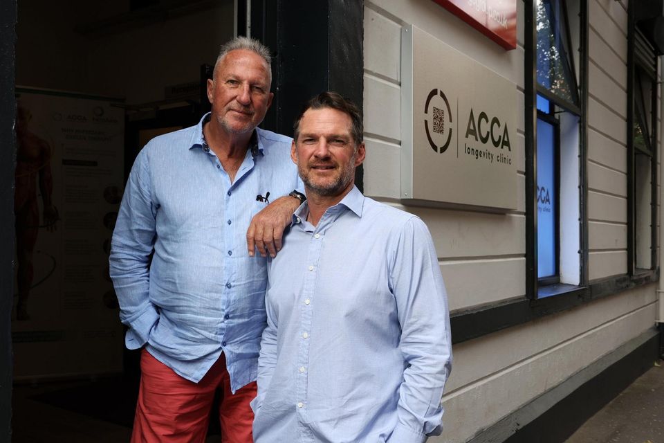Lord Ian Botham and his son Liam
