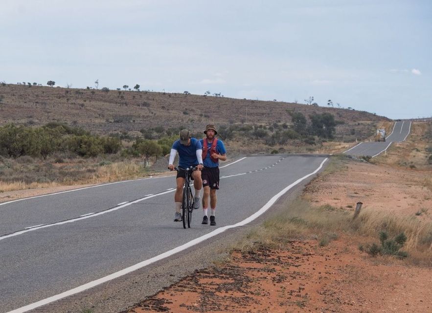 Joshua Smith must complete the remainder of the challenge by bicycle after sustaining an injury (Alaric Storer/PA)