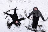 thumbnail: Pacemaker Press 08/12/2017
Children Ruben and Zara McGlinchey  enjoying the snow   in Crumlin , as heavy snow falls across  Northern Ireland on Friday morning, leaving difficult driving conditions for motorists and some schools closed.
Pic Colm Lenaghan/ Pacemaker