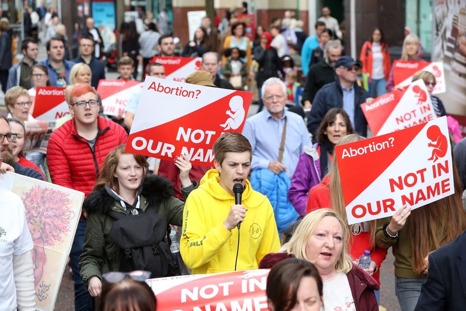 Press Eye - Belfast - Northern Ireland - 7th September 2019 - 
General view of the March For Their Lives rally which has been organised by Precious Life in Belfast City Centre.
Photo by Declan Roughan / Press Eye.