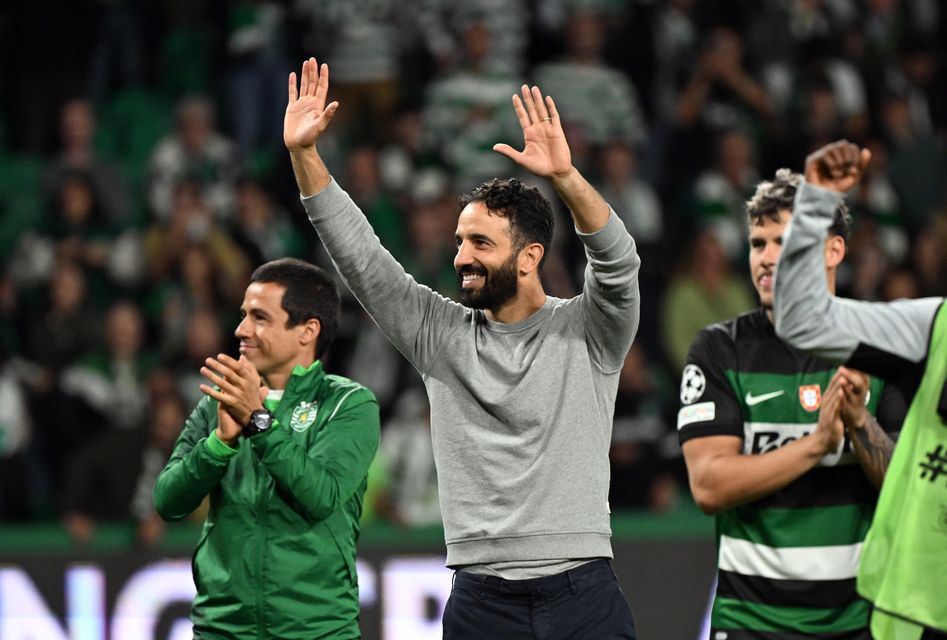 Ruben Amorim’s final home games as Sporting Lisbon boss was a 4-1 victory against City (Zed Jameson/PA)