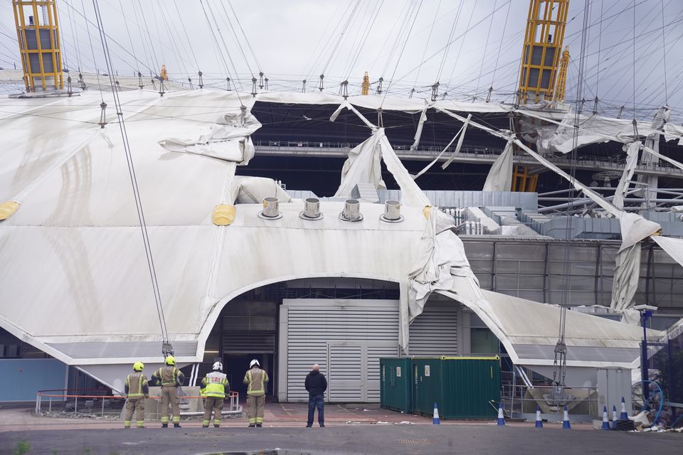 London s O2 closed as Storm Eunice rips off part of venue s roof