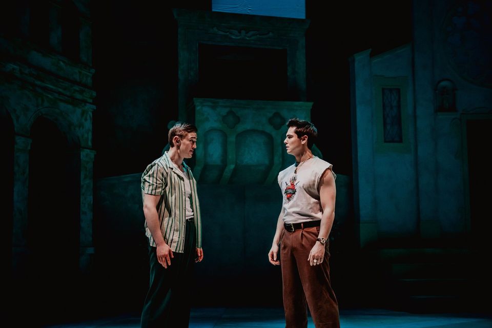 Finnian (left) playing Benvolio in Romeo and Juliet