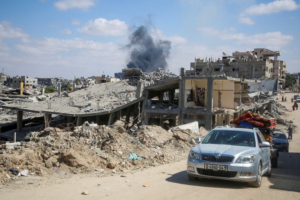 The humanitarian crisis in Gaza has meant that families are unable to flee the war zone. Photos: Reuters