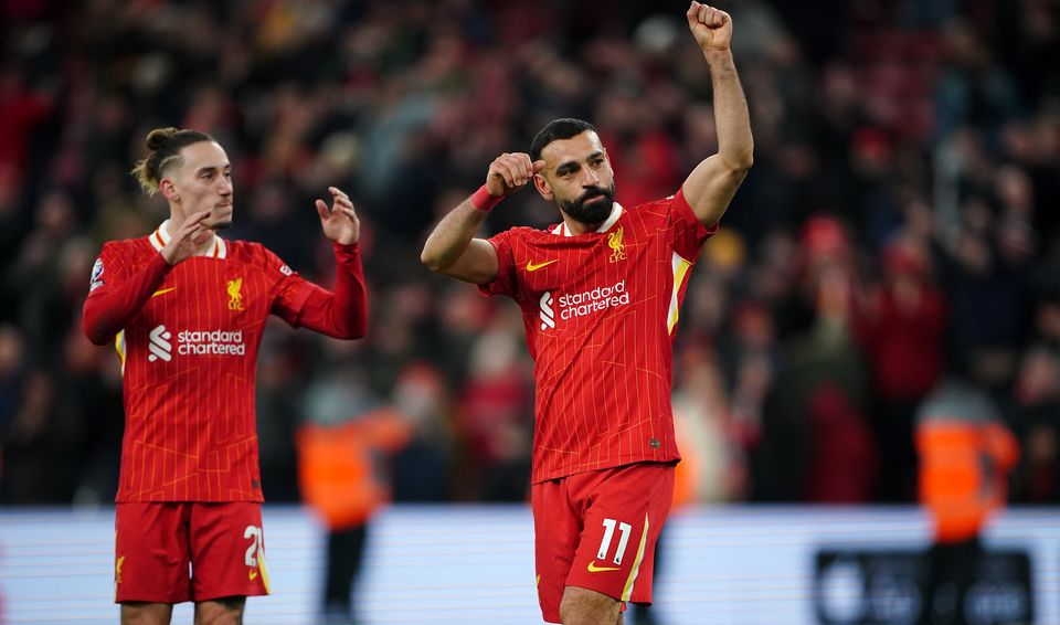 Liverpool are in action in Paris (Peter Byrne/PA)