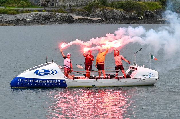 ‘It’s so overwhelming’: Belfast man’s ‘pride and relief’ after world-record crew row around Ireland