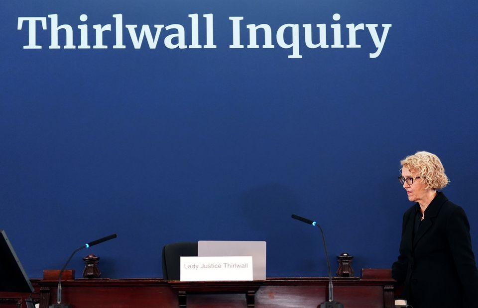 The Thirlwall Inquiry is examining how Letby was able to carry out her crimes (Peter Byrne/PA)