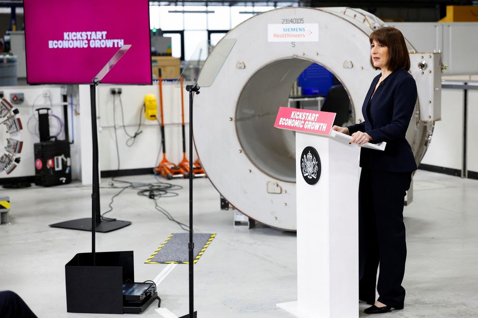 Chancellor Rachel Reeves set out support for a series of major infrastructure schemes around Oxford and Cambridge during her speech in Oxfordshire (Peter Cziborra/PA)