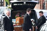 thumbnail: The funeral of loyalist John Boreland who was shot dead outside his North Belfast. Pic Pacemaker