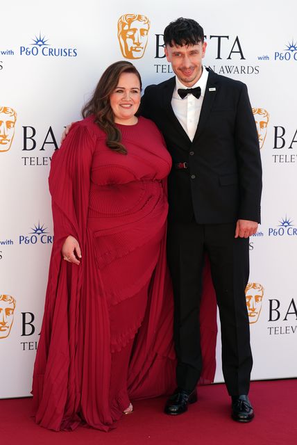 Jessica Gunning and Richard Gadd attending the Bafta TV Awards 2024 (Jordan Pettitt/PA)