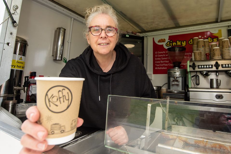 Joy Bell who is one of teh many mobile vendors preparing for the infux of racing fans at the North West 200. Picture Martin McKeown.