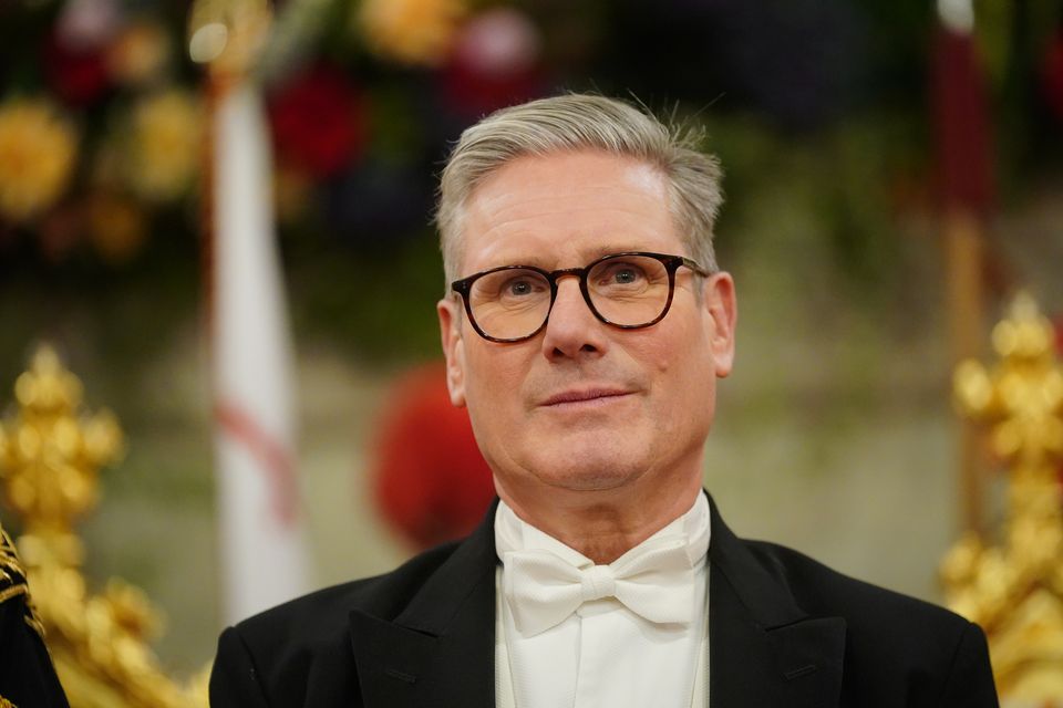 Prime Minister Sir Keir Starmer during the the annual Lord Mayor’s Banquet at the Guildhall in central London (Yui Mok/PA)