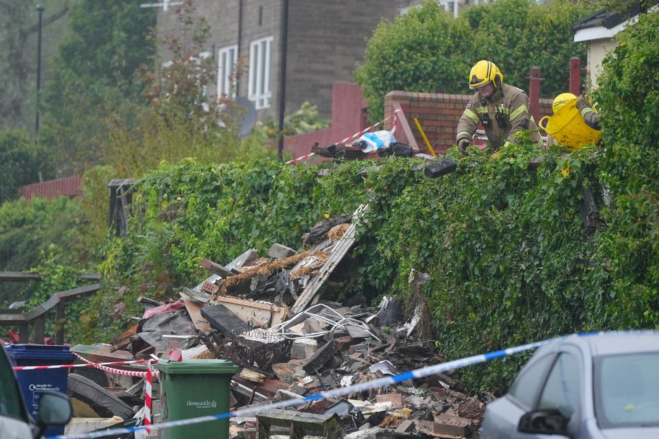 The scene at Violet Close in Benwell (Owen Humphreys/PA)