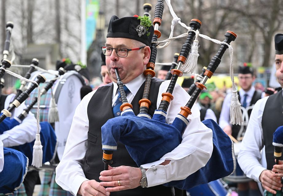 A band plays at the St Patrick's Day parade in Belfast (Presseye)