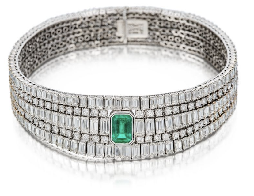 A striking Boucheron emerald and diamond necklace was also taken (Met Police/PA)