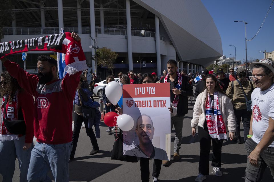 A public memorial ceremony took place for Tsachi Idan (AP)