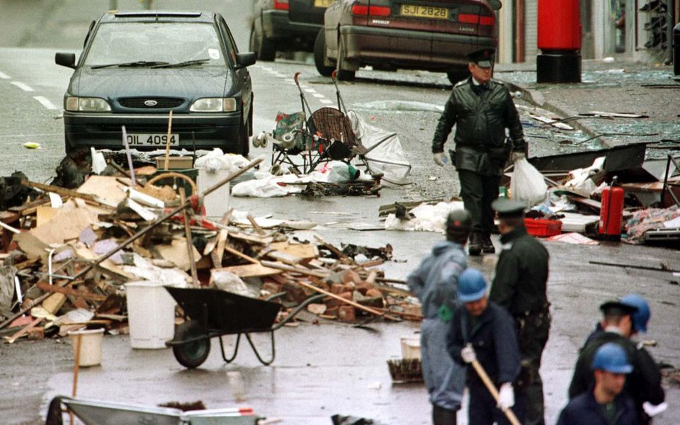 Aftermath of the Omagh bomb