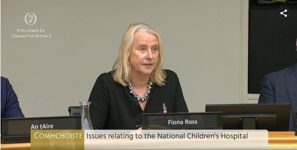 Fiona Ross, chairwoman of the National Paediatric Hospital Development Board, said Bam submitted a new programme the night before the meeting (Oireachtas TV/PA)