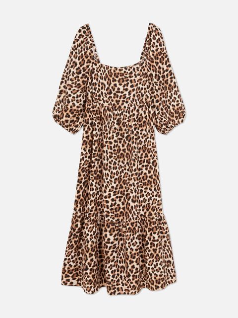 Square Neck Leopard Midi Dress £18, Primark
