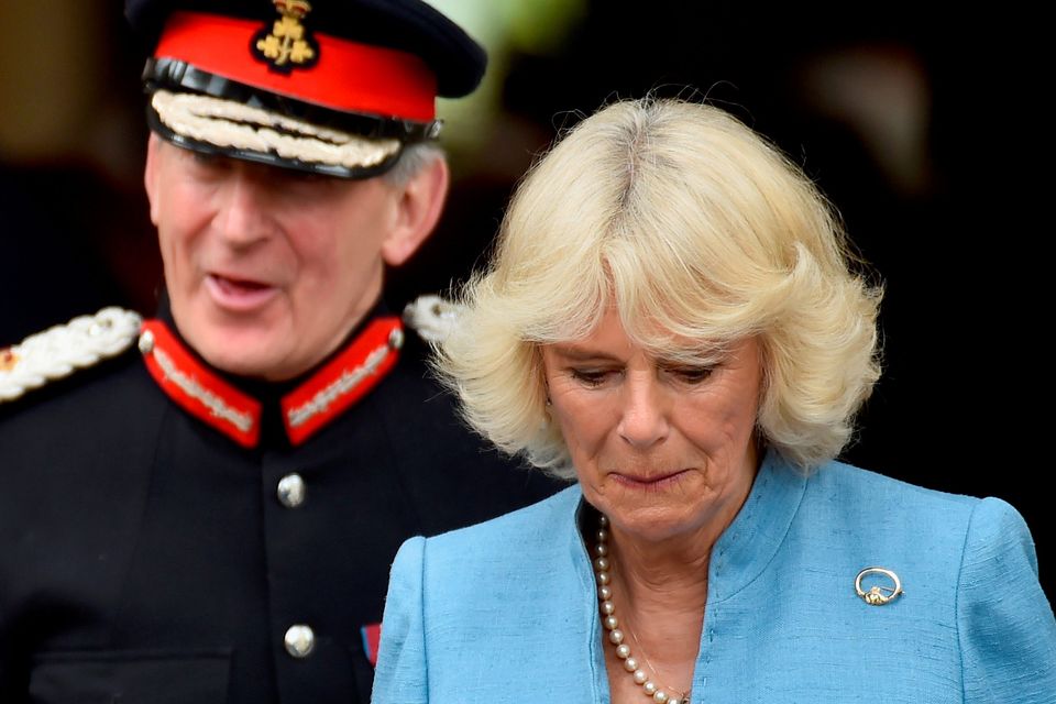 Camilla, Duchess of Cornwall visits Mount Stewart on May 22, 2015 in Newtownards, Northern Ireland. Prince Charles, Prince of Wales and Camilla, Duchess of Cornwall visited Mount Stewart House and Gardens and Northern Ireland's oldest peace and reconciliation centre Corrymeela on the final day of their visit of Ireland.  (Photo by Jeff J Mitchell/Getty Images)
