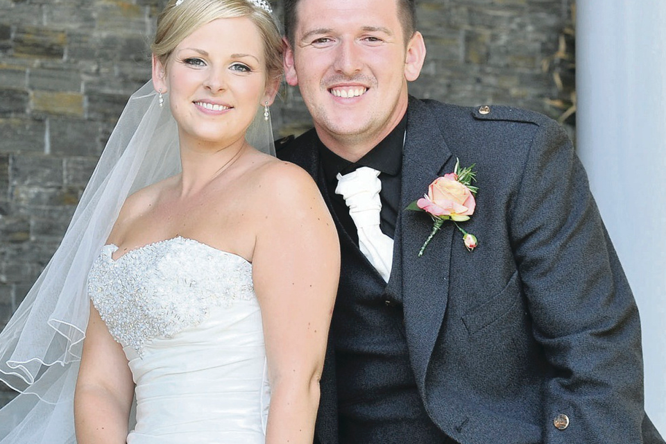 Former Cliftonville footballer Paul McKane and his Glaswegian wife Yvonne Coyle. They married five years after they first met in Majorca in 2008