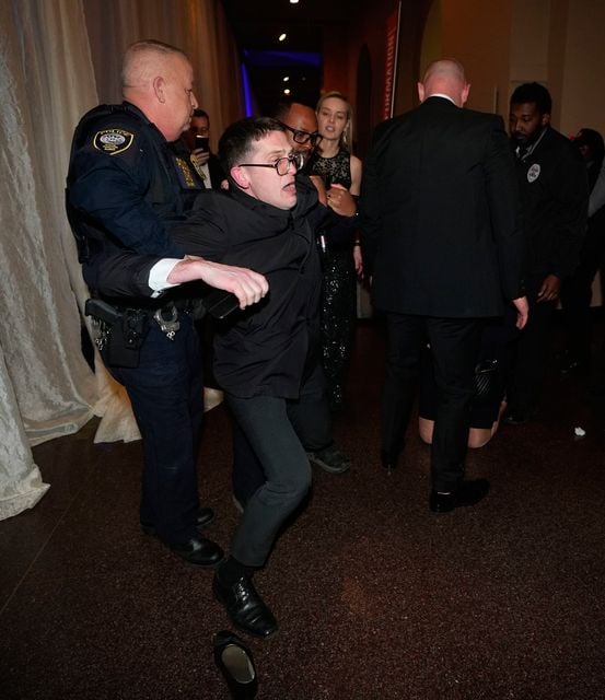 Members of Enoch Burke's family are ejected from the Ireland Funds 33th National Gala dinner at the National Building Museum in Washington DC Niall Carson/PA Wire