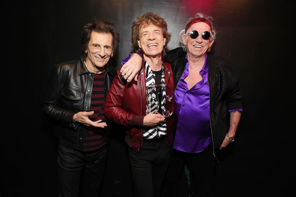 Ronnie Wood, Mick Jagger and Keith Richards, of the Rolling Stones (Polydor/PA)