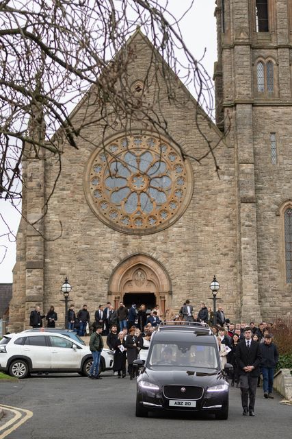 Funeral of John Hanna at St Patrick's Church, Downpatrick, on December 30, 2024 (Photo by Luke Jervis/Belfast Telegraph)