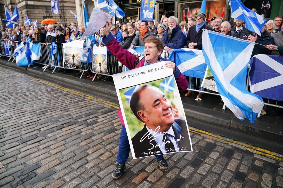 A service was held to remember Alex Salmond (Jane Barlow/PA)