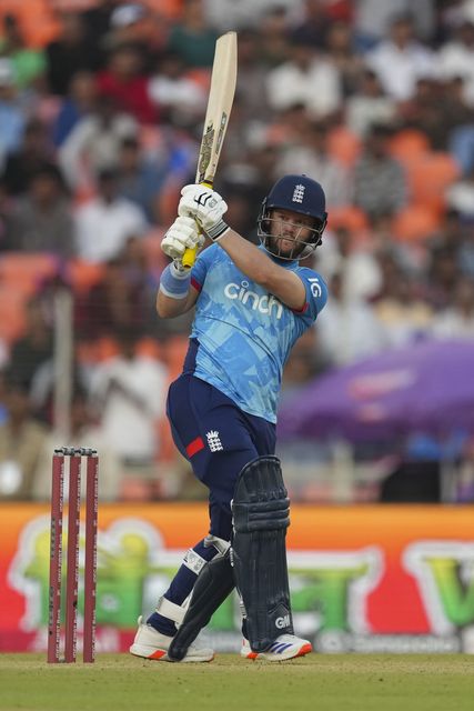 Ben Duckett appeared to be struggling but thrashed eight fours in Ahmedabad (Ajit Solanki/AP)