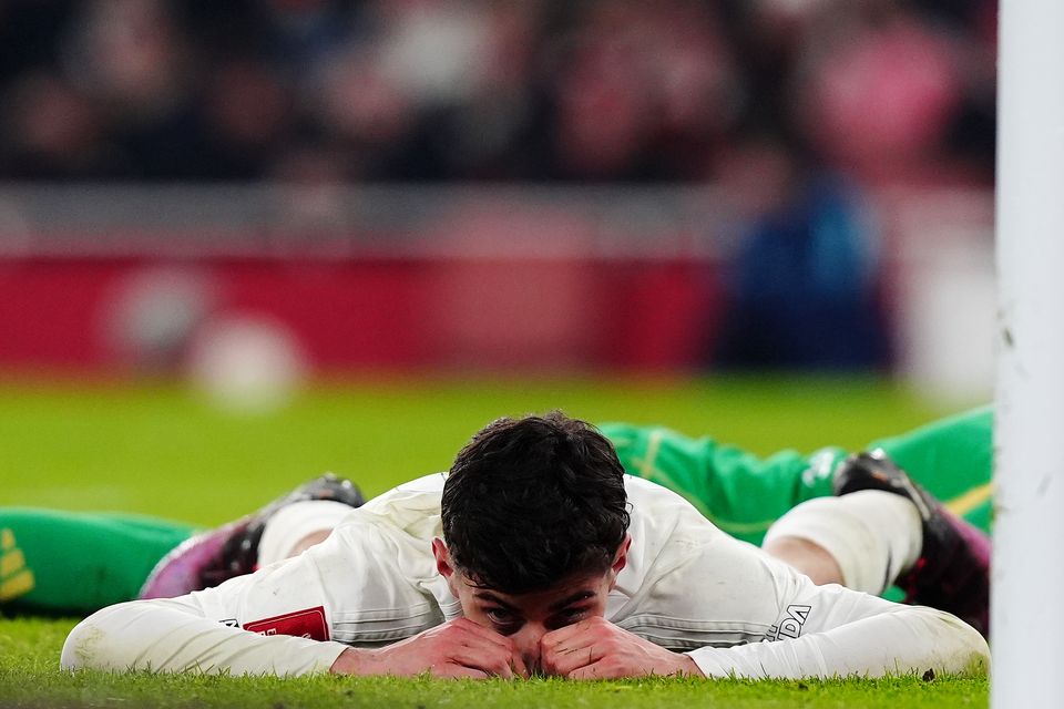 Kai Havertz missed a couple of good chances to settle the tie before penalties (Mike Egerton/PA)