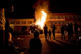 thumbnail: The replacement bonfire at the Walkway - relocated to Connswater shopping centre is lit in Belfast on July 12th 2018 (Photo by Kevin Scott for Belfast Telegraph)