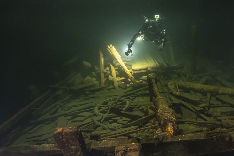 The contents of the wreck are said to have been ‘wonderfully preserved’ (Marek Cacaj/Baltictech via AP)