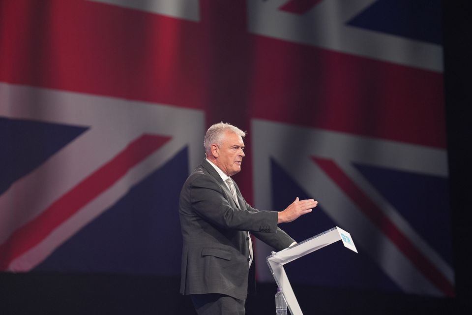 MP Lee Anderson at Reform UK’s annual conference in Birmingham (Joe Giddens/PA)