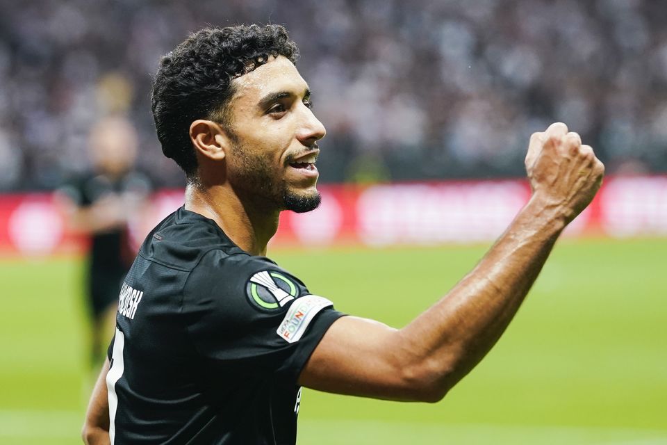 Manchester City have reached a verbal agreement to sign Eintracht Frankfurt’s Omar Marmoush (PA wire via DPA)