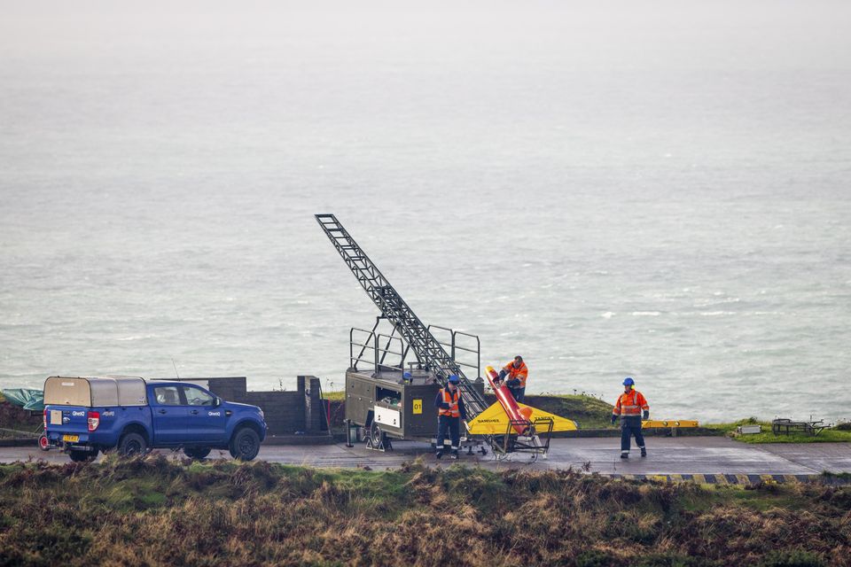 The Banshee drone preparing for take-off (The Royal Navy/Thales UK)