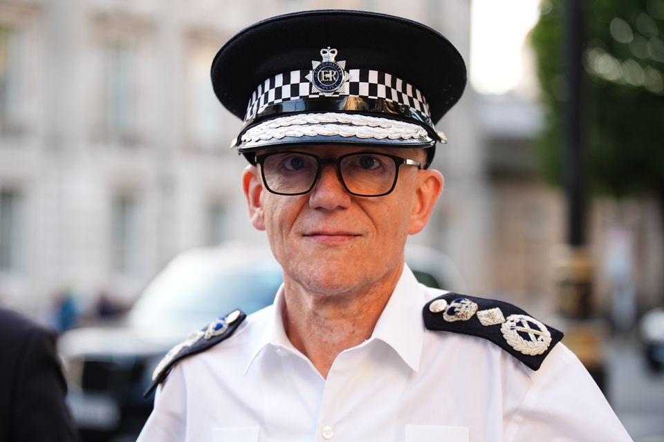 Metropolitan Police Commissioner Sir Mark Rowley said armed officers would rather face a terrorist than an organised criminal (Aaron Chown/PA)