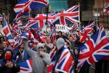 thumbnail: Loyalist protestors converge on Belfast City Hall. Picture date: Saturday January 5, 2013
