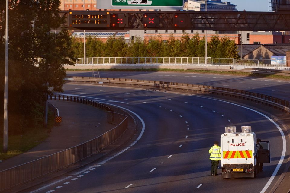 Northern Ireland traffic alerts Westlink closed in both