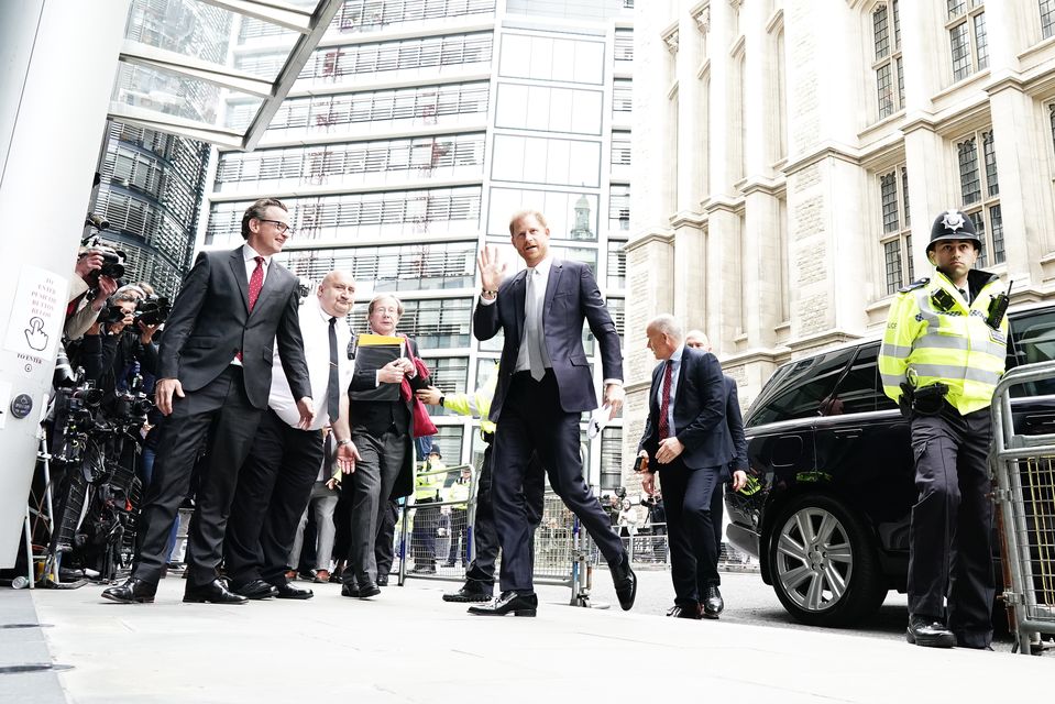 The Duke of Sussex is due to return to the Rolls Building for his trial against NGN (Aaron Chown/PA)