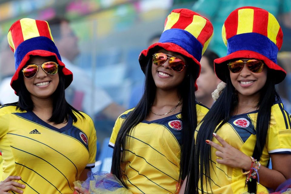 The beautiful game - football fans from around the world - Fans of the Colombia team