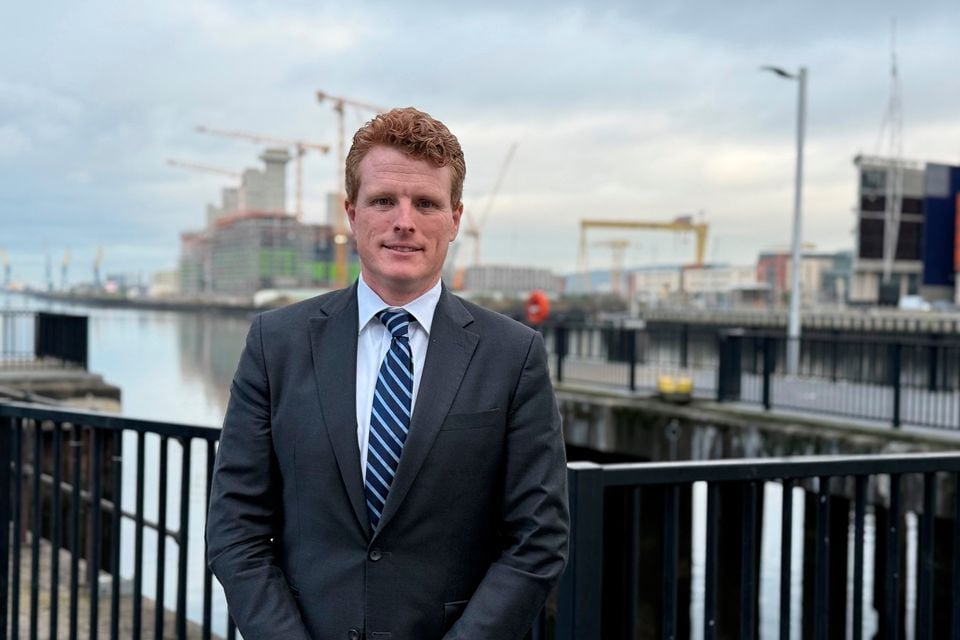 Joe Kennedy pictured in Belfast on his last visit to Northern Ireland as US Special Envoy