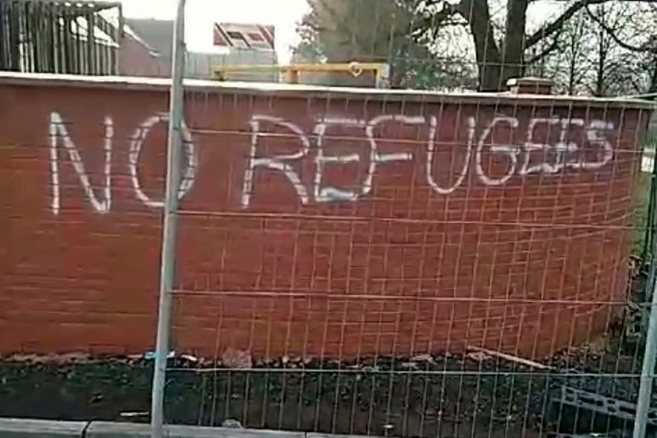 PSNI investigating racist and sectarian graffiti at Co Antrim housing ...