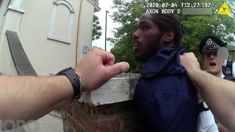 A still from police body-worn footage of the stop (Independent Office for Police Conduct/PA)