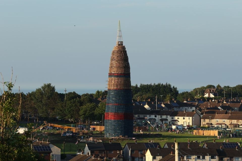 Larne bonfire builders bid to smash record despite safety fears ...