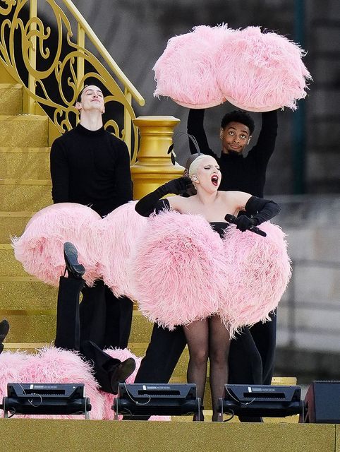 Lady Gaga at the Seine ahead of the opening ceremony of the Paris 2024 Olympic Games in France (John Walton/PA)