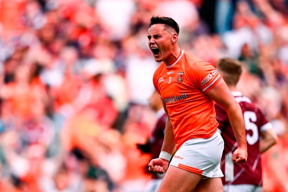 Goalscorer Aaron McKay. Photo: Ramsey Cardy/Sportsfile