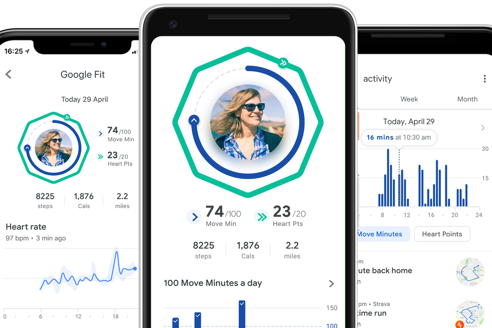 Google fit hot sale fitness trackers