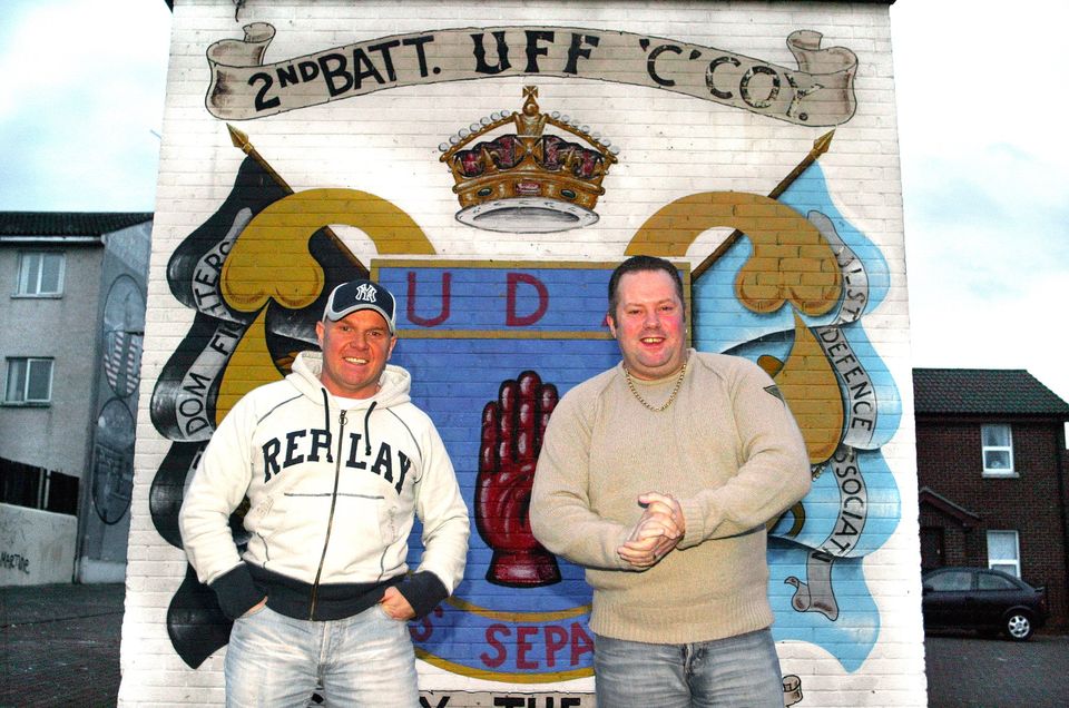 Johnny Adair and Gary 'Smickers' Smith at the height of their C Coy notoriety