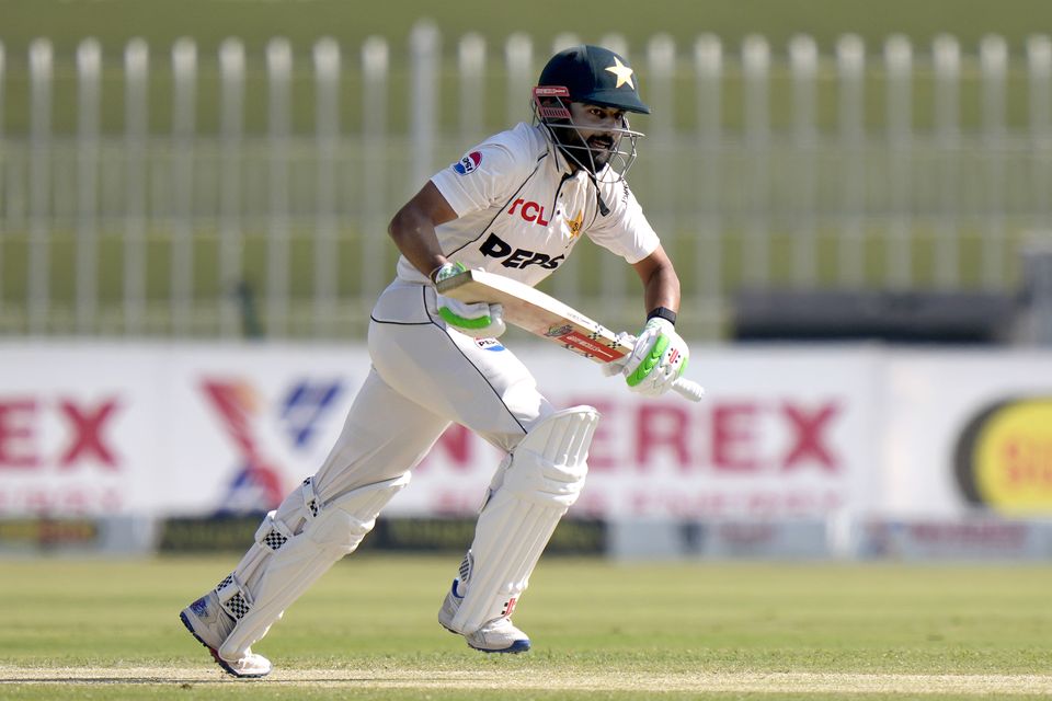 Saud Shakeel frustrated England (Anjum Naveed/AP)